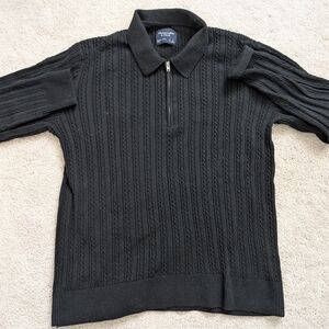Abercrombie Men's Long-sleeve Zip Sweater Polo